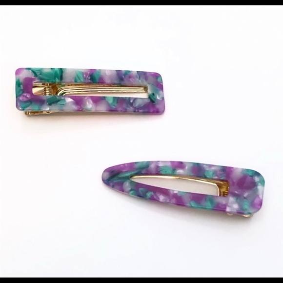 🔥HP🔥 NEW Large Barrettes / Clips Pearl & Acrylic - Picture 6 of 8